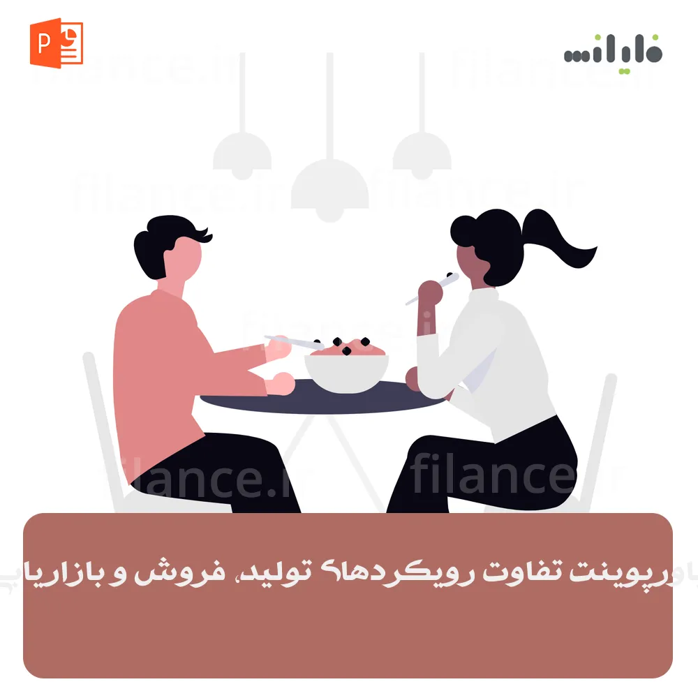 پاورپوینت تفاوت رویکردهای تولید، فروش و بازاریابی